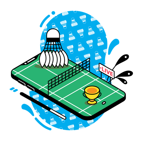 Badminton live streaming  Illustration