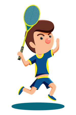 Badminton opponent player  Illustration