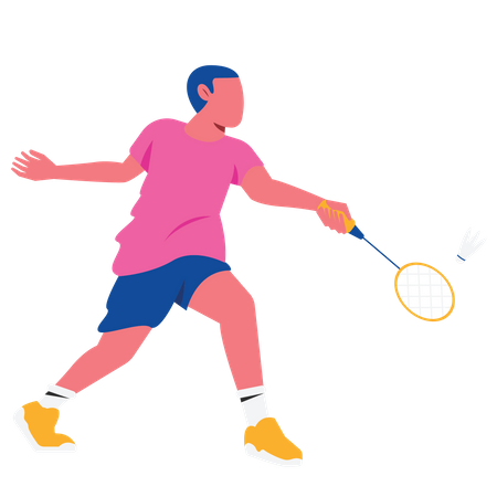 Best Premium Badminton player Illustration download in PNG & Vector format