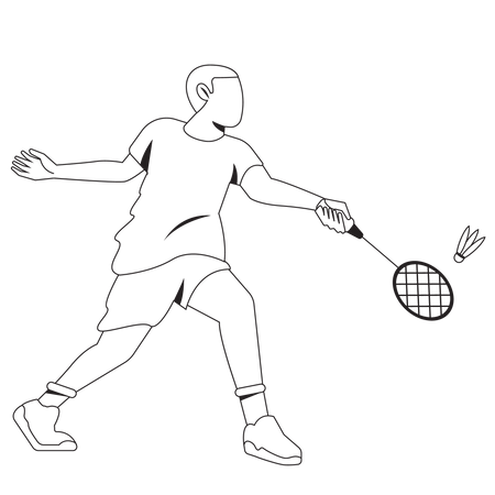 Badminton player Illustration