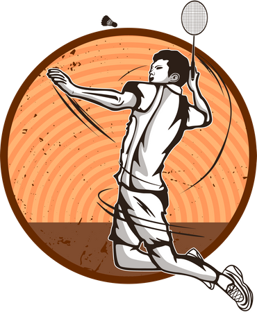 Badminton Player  Illustration