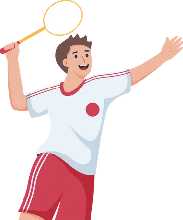 Badminton Player  Illustration