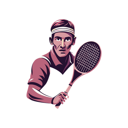 Badminton Player  Illustration