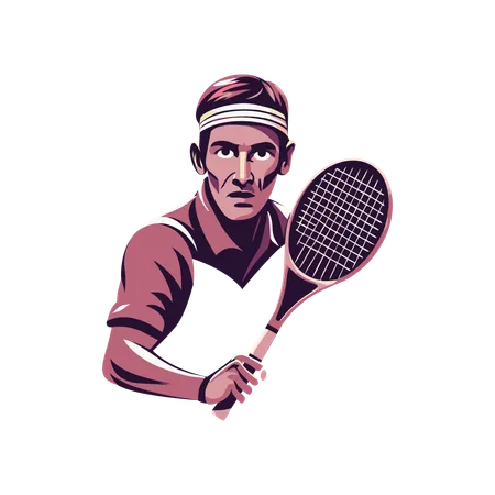 Badminton Player  Illustration