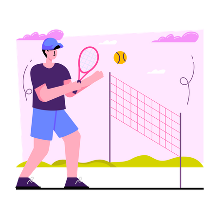 Badminton Player  Illustration