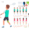 badminton player illustrations free