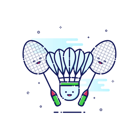 Badminton Sport  Illustration