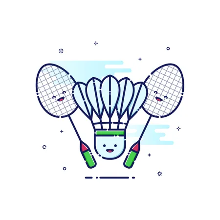 Badminton Sport  Illustration