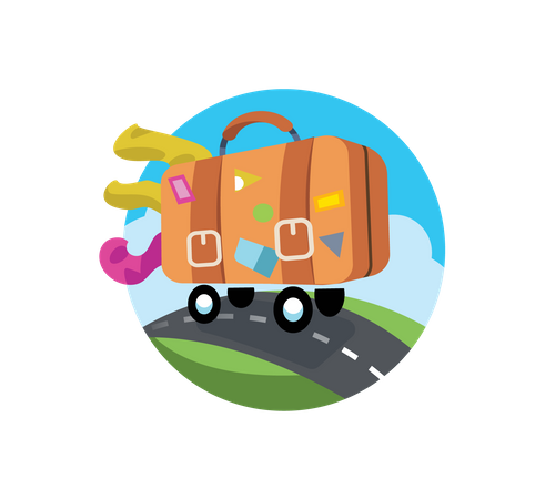 Bag on Wheels  Illustration