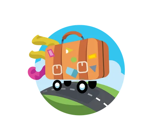 Bag on Wheels  Illustration