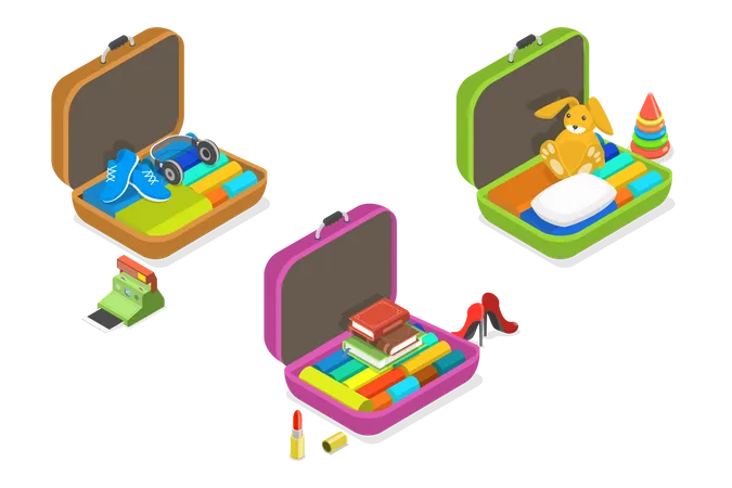 Bagages avec effets personnels  Illustration