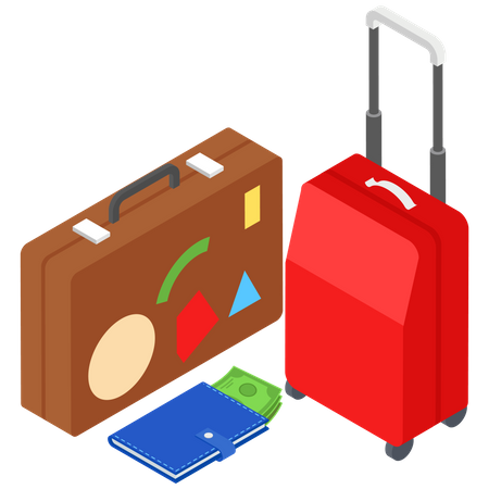 Bagages de voyage  Illustration