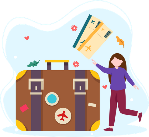 Bagages de voyage  Illustration