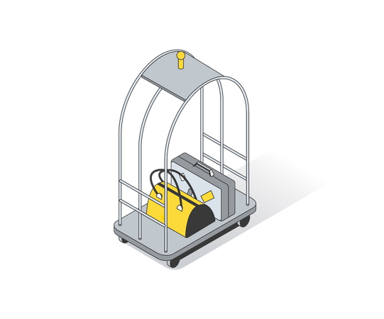 Baggage Trolley  Illustration