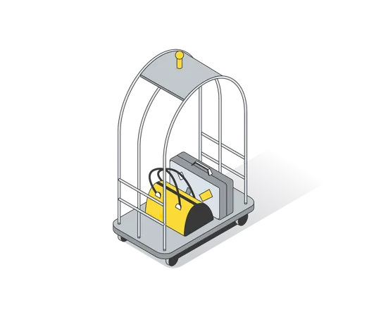 Baggage Trolley  Illustration