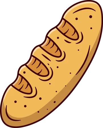 Baguette Bread  Illustration