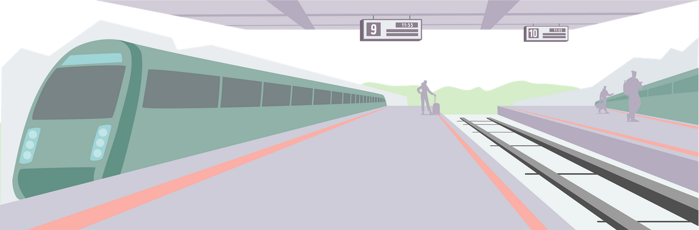 Bahnhof  Illustration