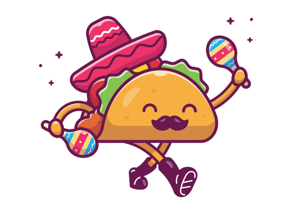 Tacos bailando  Ilustración