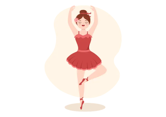 Bailarina de ballet  Ilustración