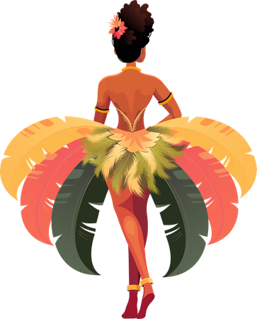 Bailarina de carnaval  Ilustración