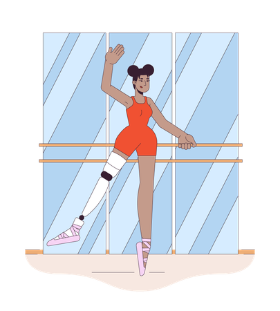Bailarina discapacitada  Ilustración
