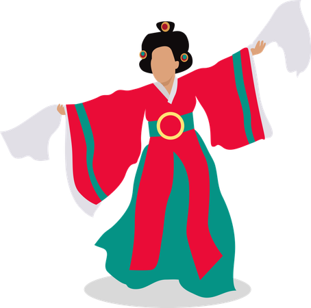 Bailarina oriental  Ilustración