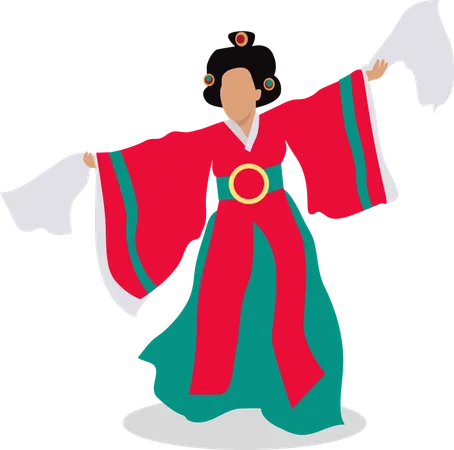 Bailarina oriental  Ilustración