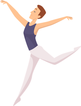 Bailarines de ballet masculinos  Ilustración