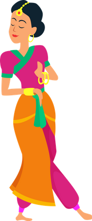 Bailarines indios  Ilustración