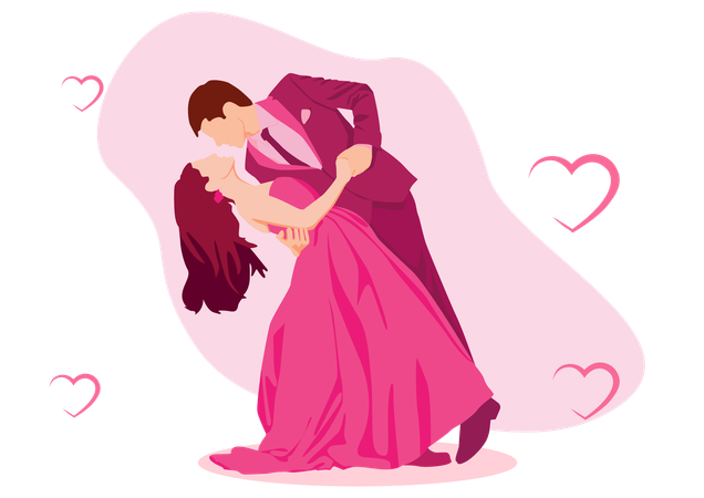 Baile de pareja  Ilustración