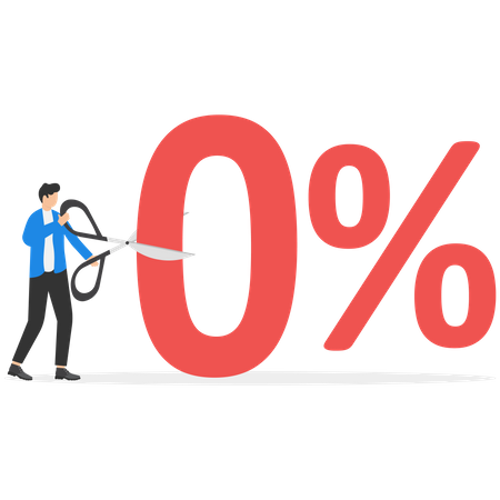 Baisse des taux d'intérêt  Illustration