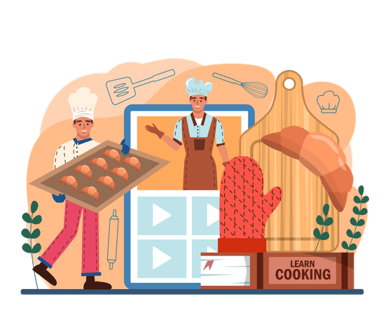 Baker online service  Illustration