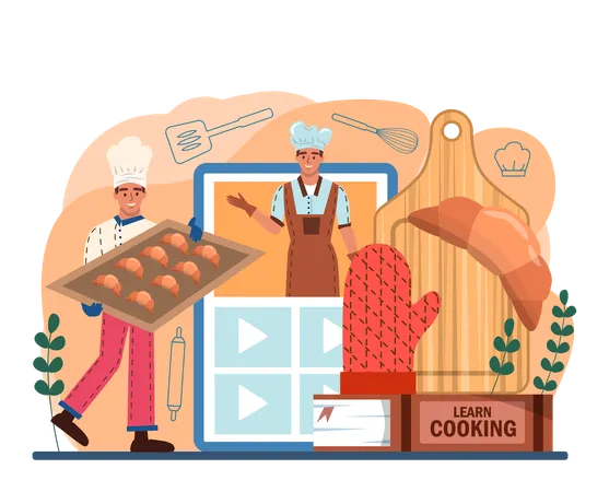 Baker online service  Illustration
