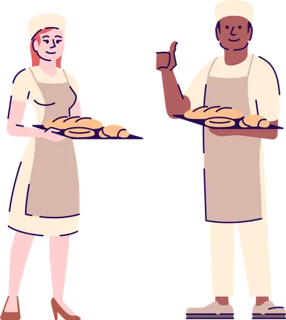 Bakers couple  Illustration