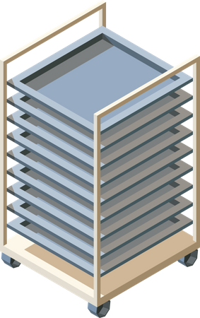 Bakery dough rack  Illustration