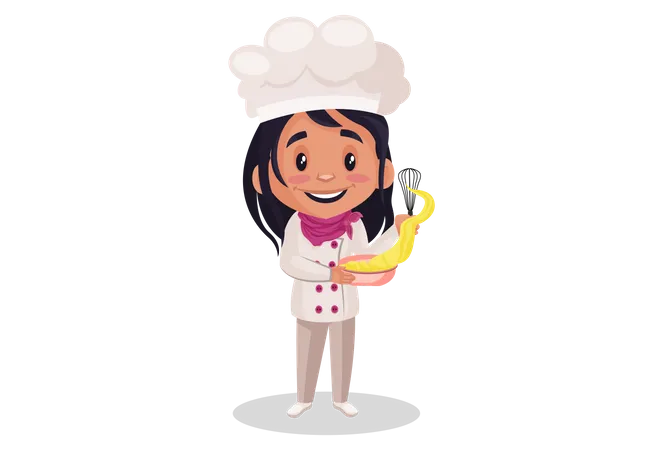 Bakery Girl cooking Illustration