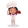 free bakery girl illustrations