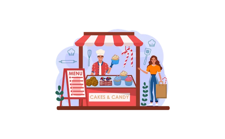 Bakery house  Illustration