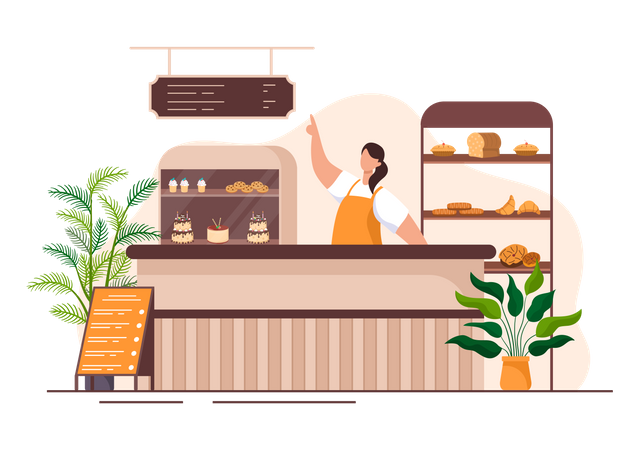 Bakery Shop Building  Illustration