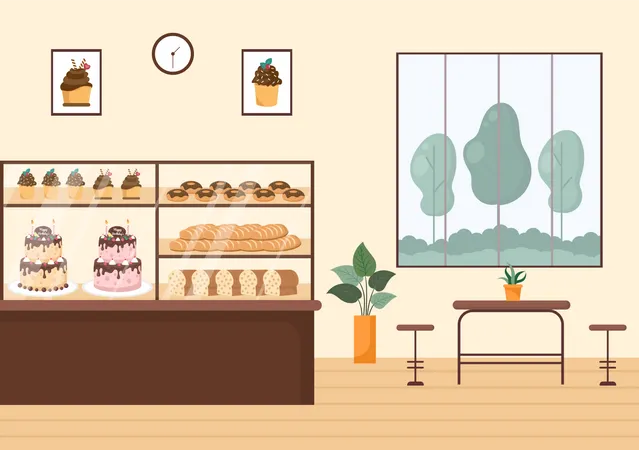 Bakery Shop  Illustration