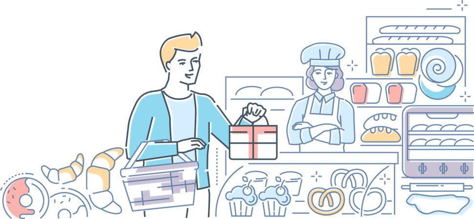 Bakery shop  Illustration