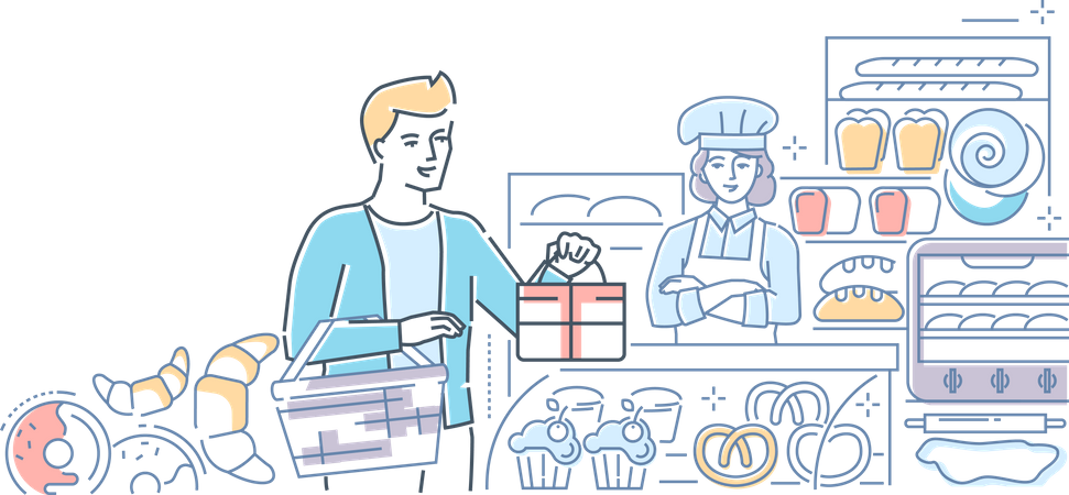 Bakery shop  Illustration