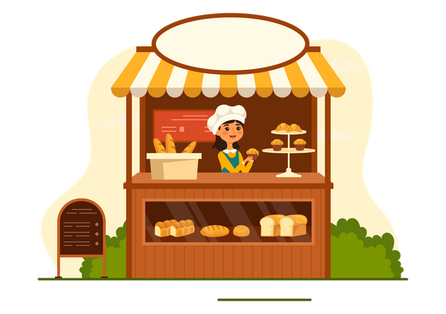 Bakery Store  Illustration