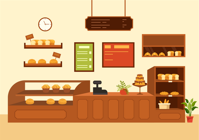 Bakery Store  Illustration