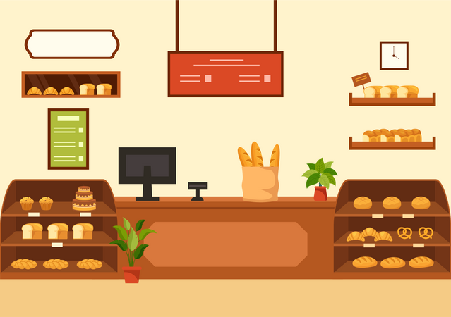 Bakery Store  Illustration
