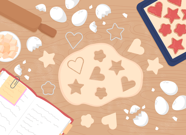 Baking cookies  일러스트레이션