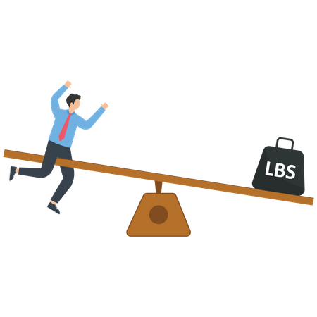 Escala de peso de LBS  Ilustração