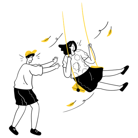 Balançando alto Ilustração