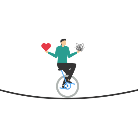 Balance between work stress and work-life balance  Illustration