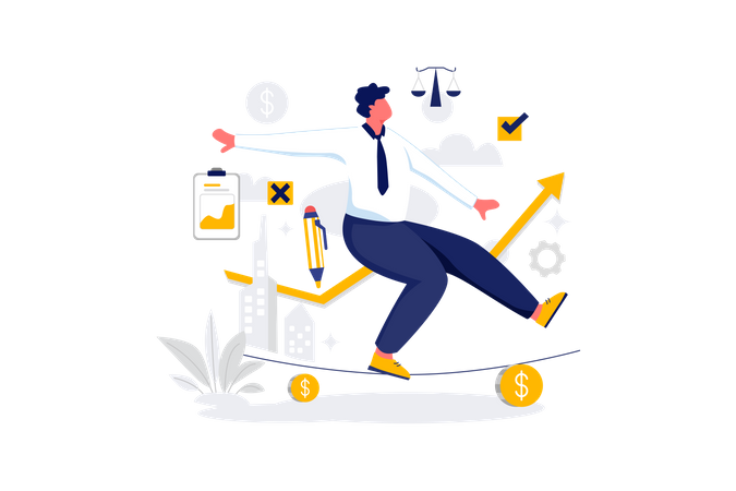 Balance In Business  Illustration